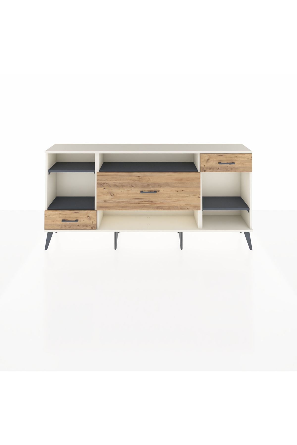 Arges Konsol 4 Raflı 3 Çekmeceli 176x30x83 - S148M021V09A