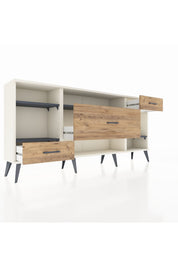 Arges Konsol 4 Raflı 3 Çekmeceli 176x30x83 - S148M021V09A