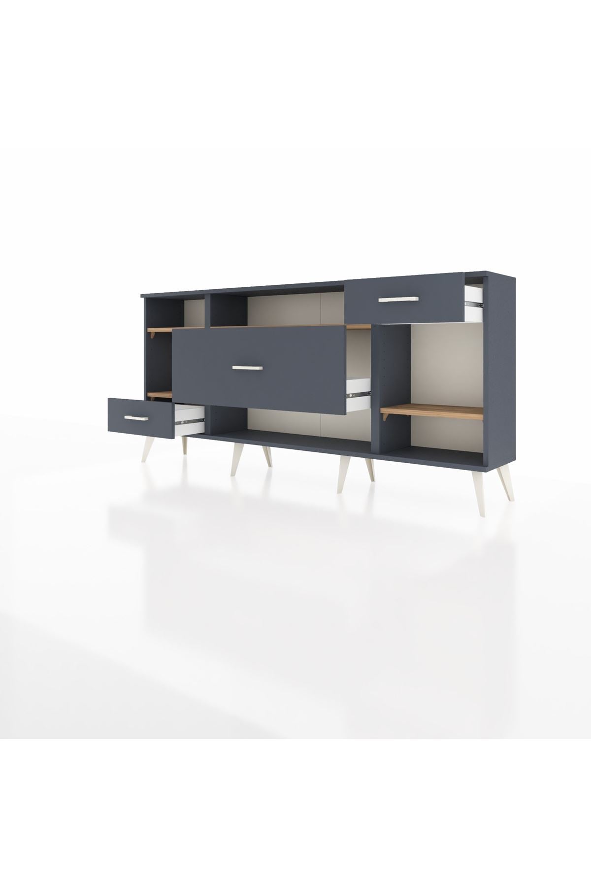 Arges Konsol 4 Raflı 3 Çekmeceli 176x30x83 - S148M021V11A