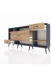 Arges Konsol 4 Raflı 3 Çekmeceli 176x30x83 - S148M021V12A