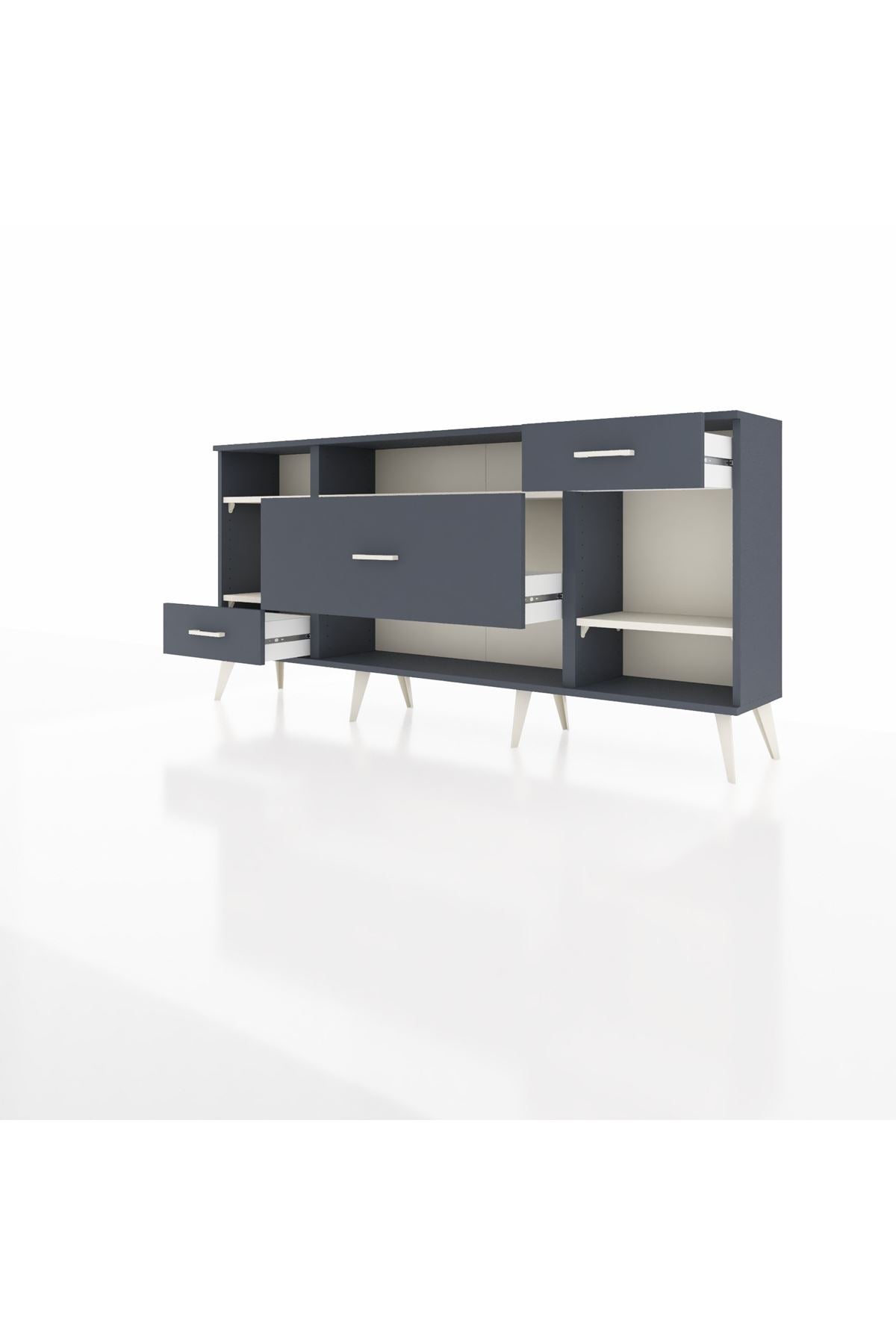 Arges Konsol 4 Raflı 3 Çekmeceli 176x30x83 - S148M021V14A