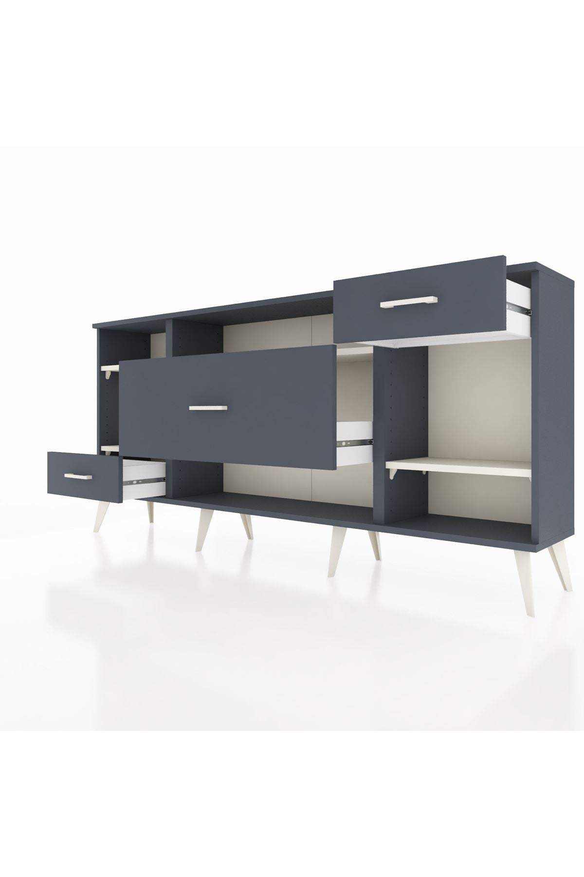 Arges Konsol 4 Raflı 3 Çekmeceli 176x30x83 - S148M021V14A