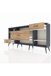 Arges Konsol 4 Raflı 3 Çekmeceli 176x30x83 - S148M021V15A