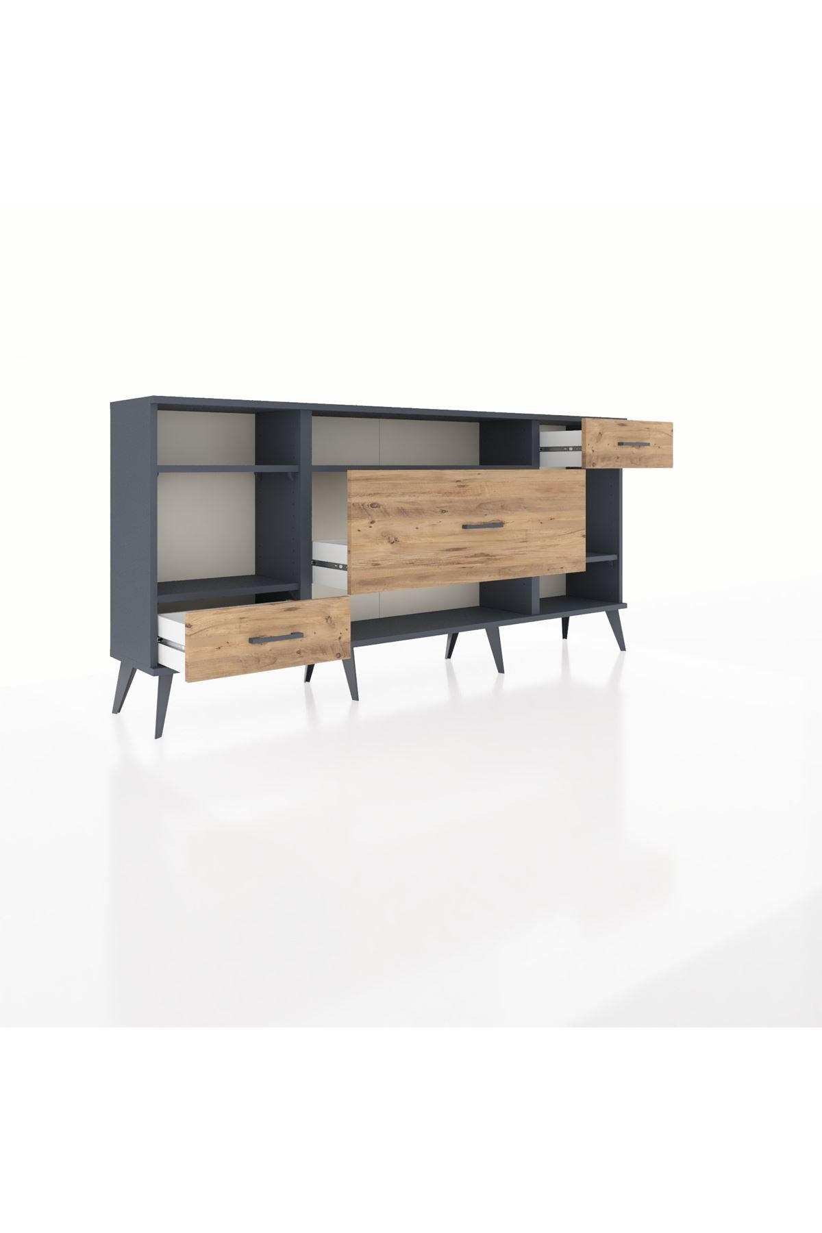 Arges Konsol 4 Raflı 3 Çekmeceli 176x30x83 - S148M021V18A