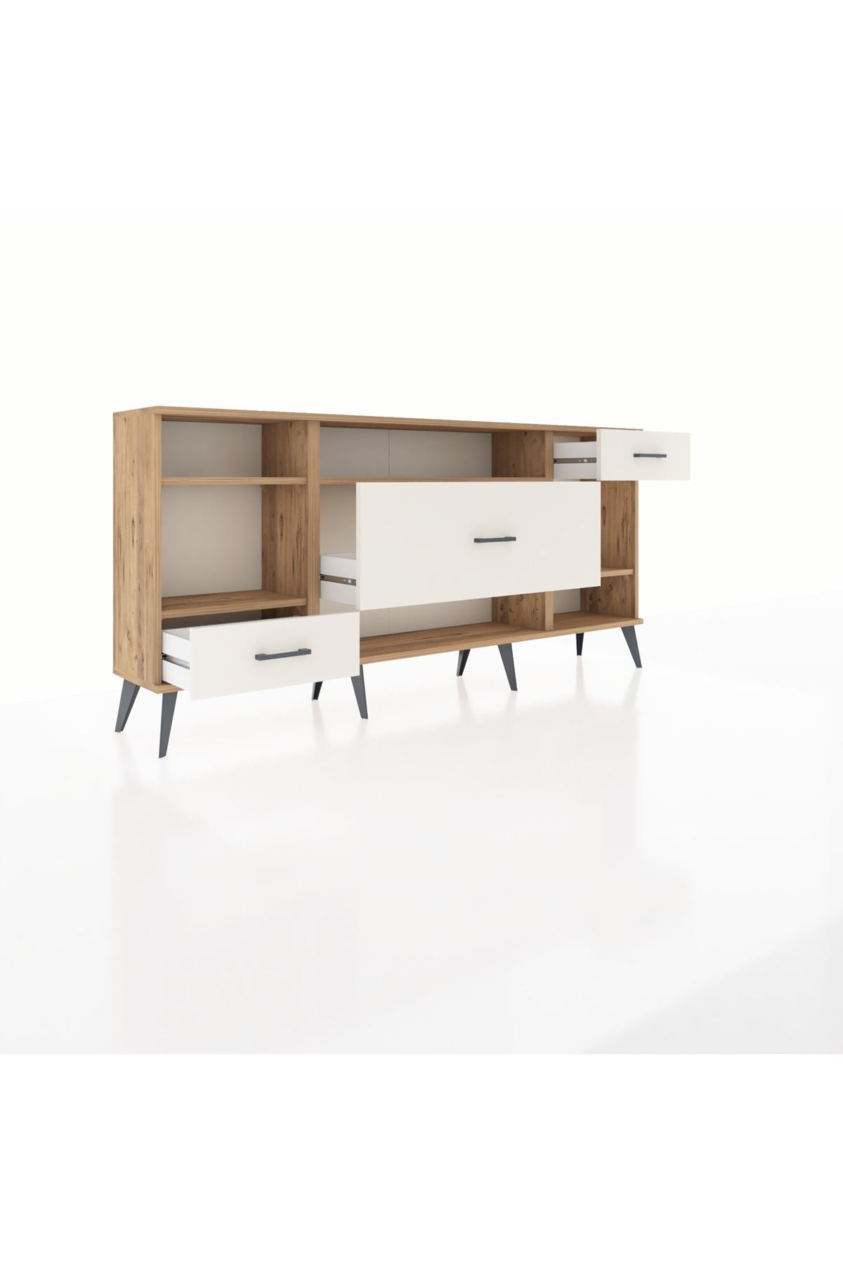 Arges Konsol 4 Raflı 3 Çekmeceli 176x30x83 - S148M021V19A