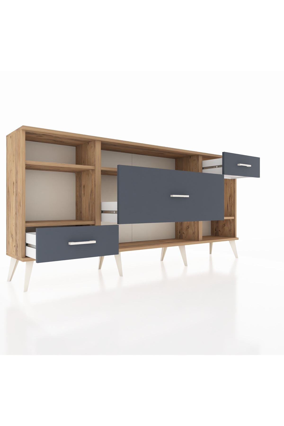 Arges Konsol 4 Raflı 3 Çekmeceli 176x30x83 - S148M021V20A