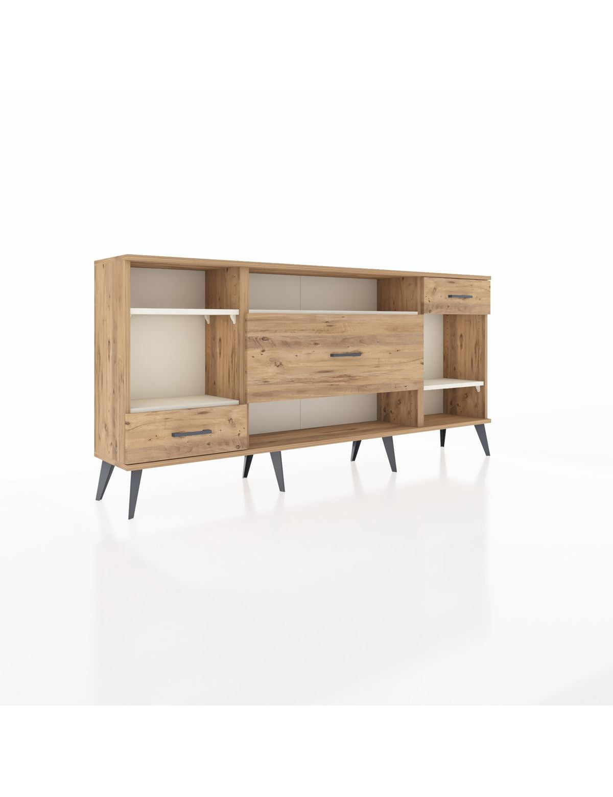 Arges Konsol 4 Raflı 3 Çekmeceli 176x30x83 - S148M021V24A