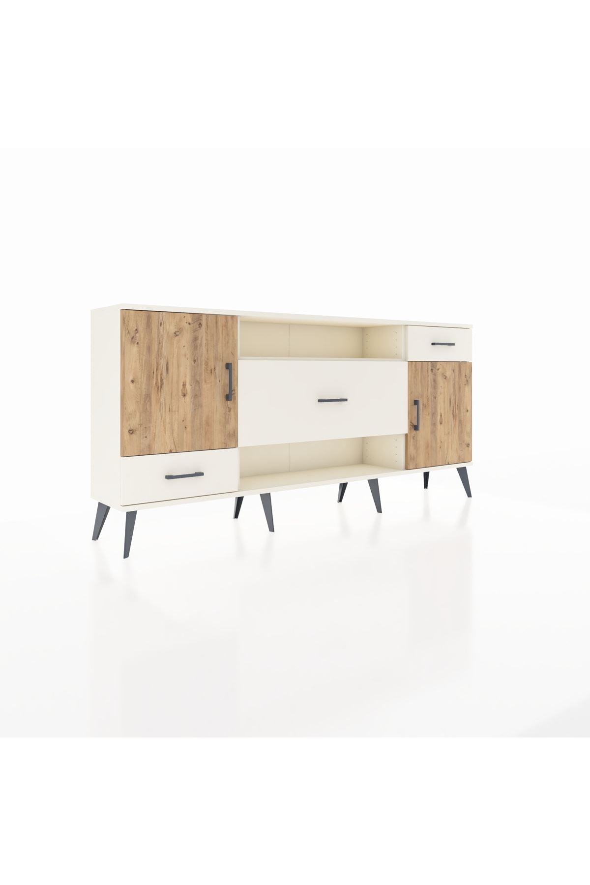Arges Konsol 4 Raflı 3 Çekmeceli 2 Kapaklı 176x30x83 - S148M022V01A