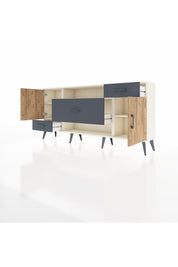 Arges Konsol 4 Raflı 3 Çekmeceli 2 Kapaklı 176x30x83 - S148M022V02A