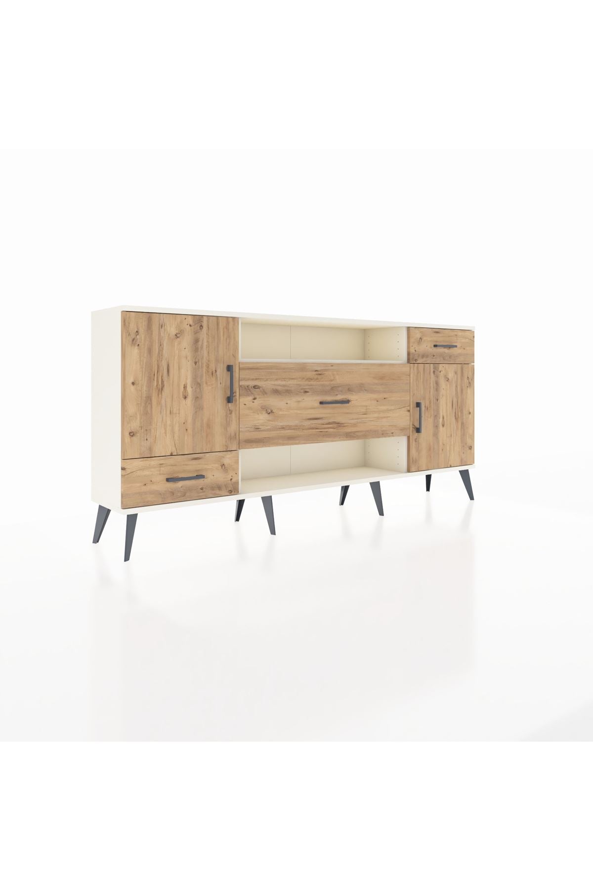 Arges Konsol 4 Raflı 3 Çekmeceli 2 Kapaklı 176x30x83 - S148M022V03A