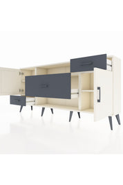 Arges Konsol 4 Raflı 3 Çekmeceli 2 Kapaklı 176x30x83 - S148M022V05A