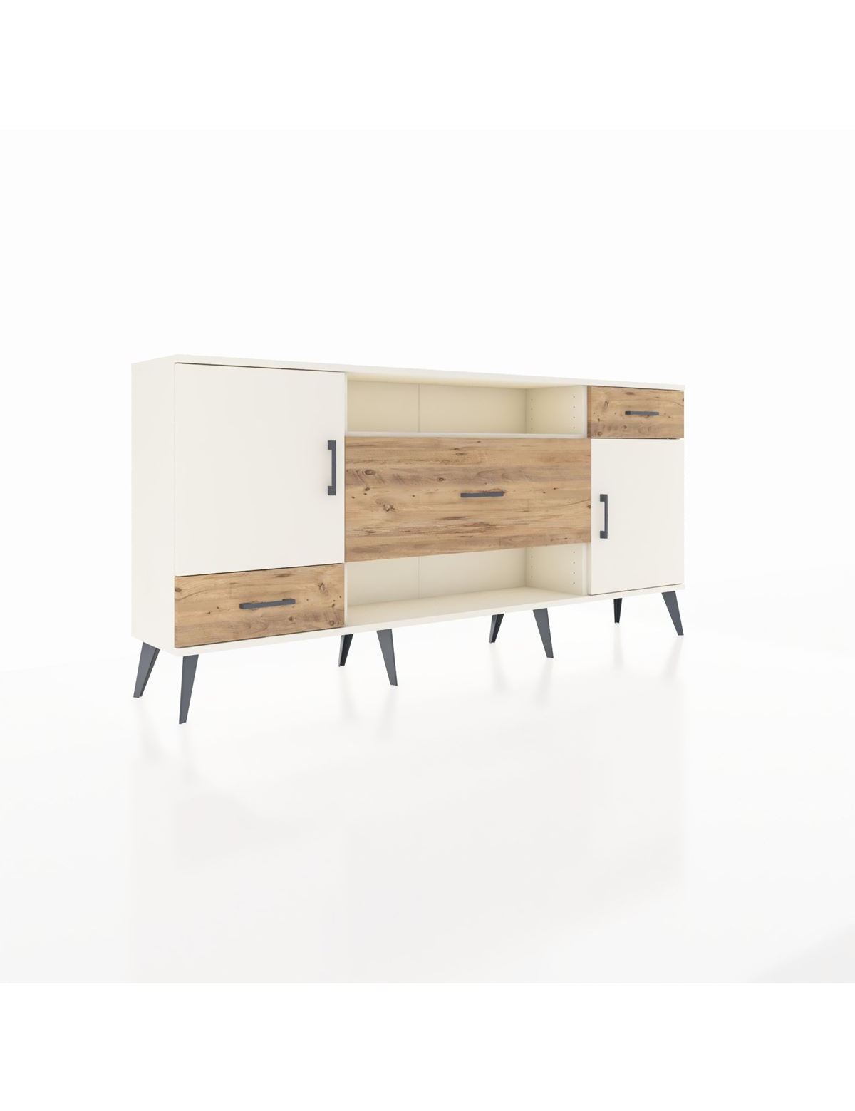 Arges Konsol 4 Raflı 3 Çekmeceli 2 Kapaklı 176x30x83 - S148M022V06A