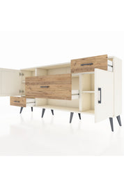 Arges Konsol 4 Raflı 3 Çekmeceli 2 Kapaklı 176x30x83 - S148M022V06A