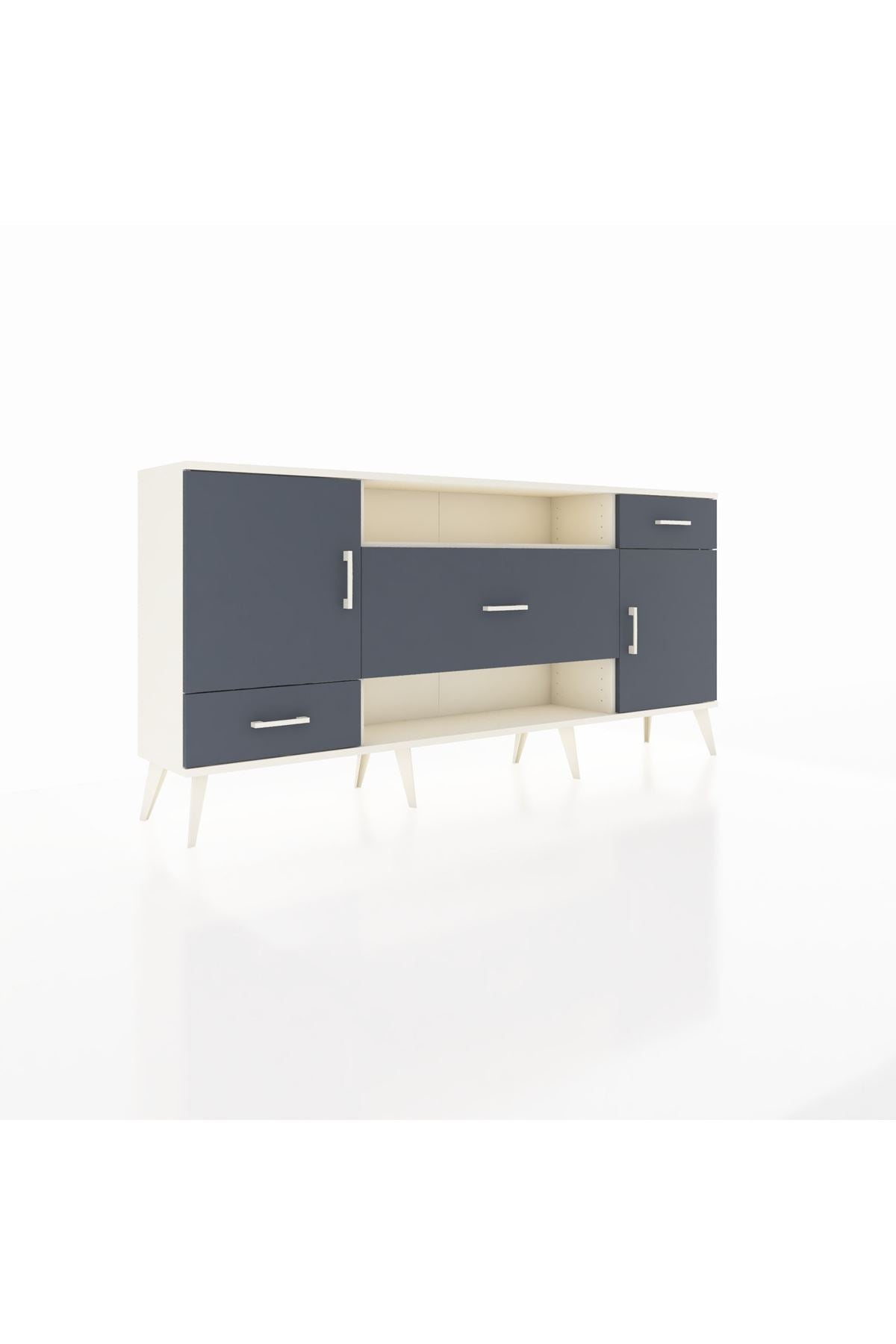 Arges Konsol 4 Raflı 3 Çekmeceli 2 Kapaklı 176x30x83 - S148M022V08A