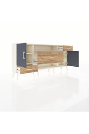 Arges Konsol 4 Raflı 3 Çekmeceli 2 Kapaklı 176x30x83 - S148M022V09A
