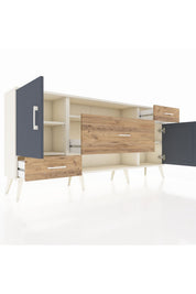 Arges Konsol 4 Raflı 3 Çekmeceli 2 Kapaklı 176x30x83 - S148M022V09A