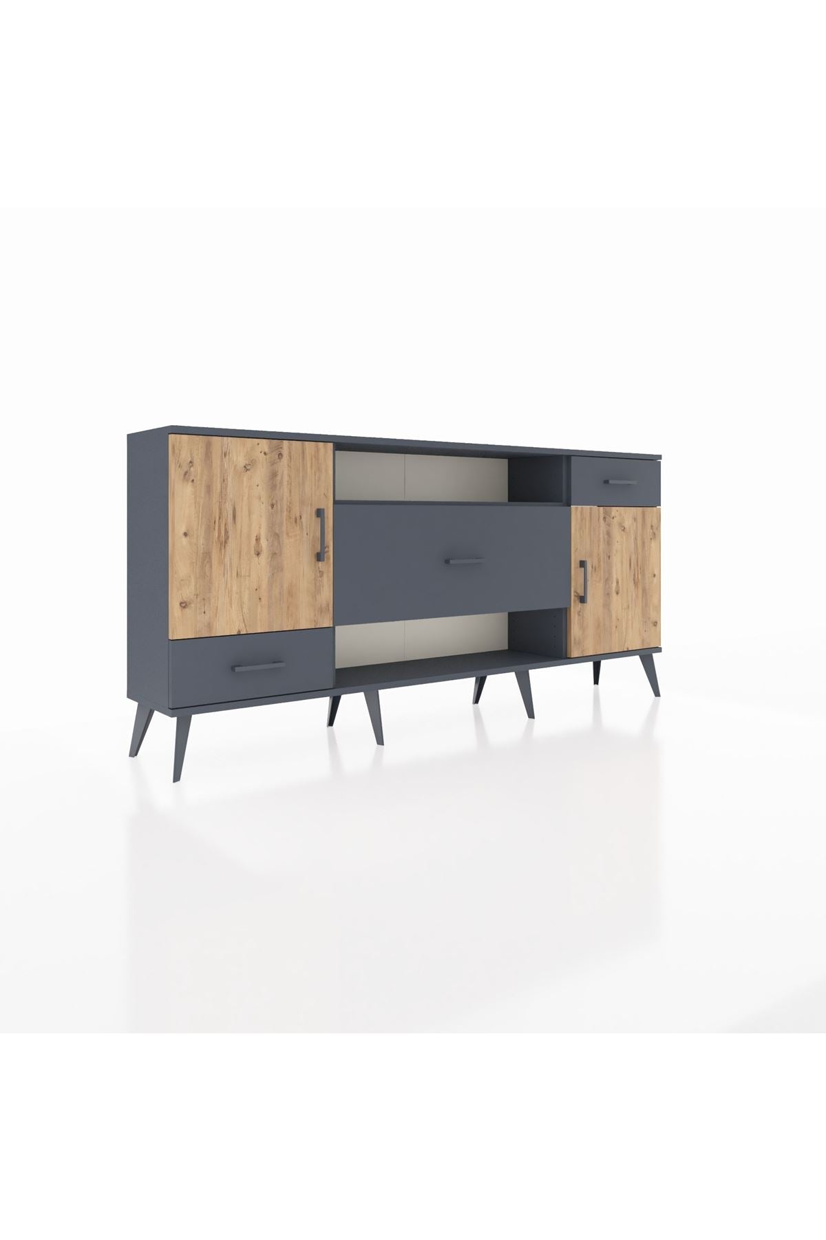 Arges Konsol 4 Raflı 3 Çekmeceli 2 Kapaklı 176x30x83 - S148M022V11A