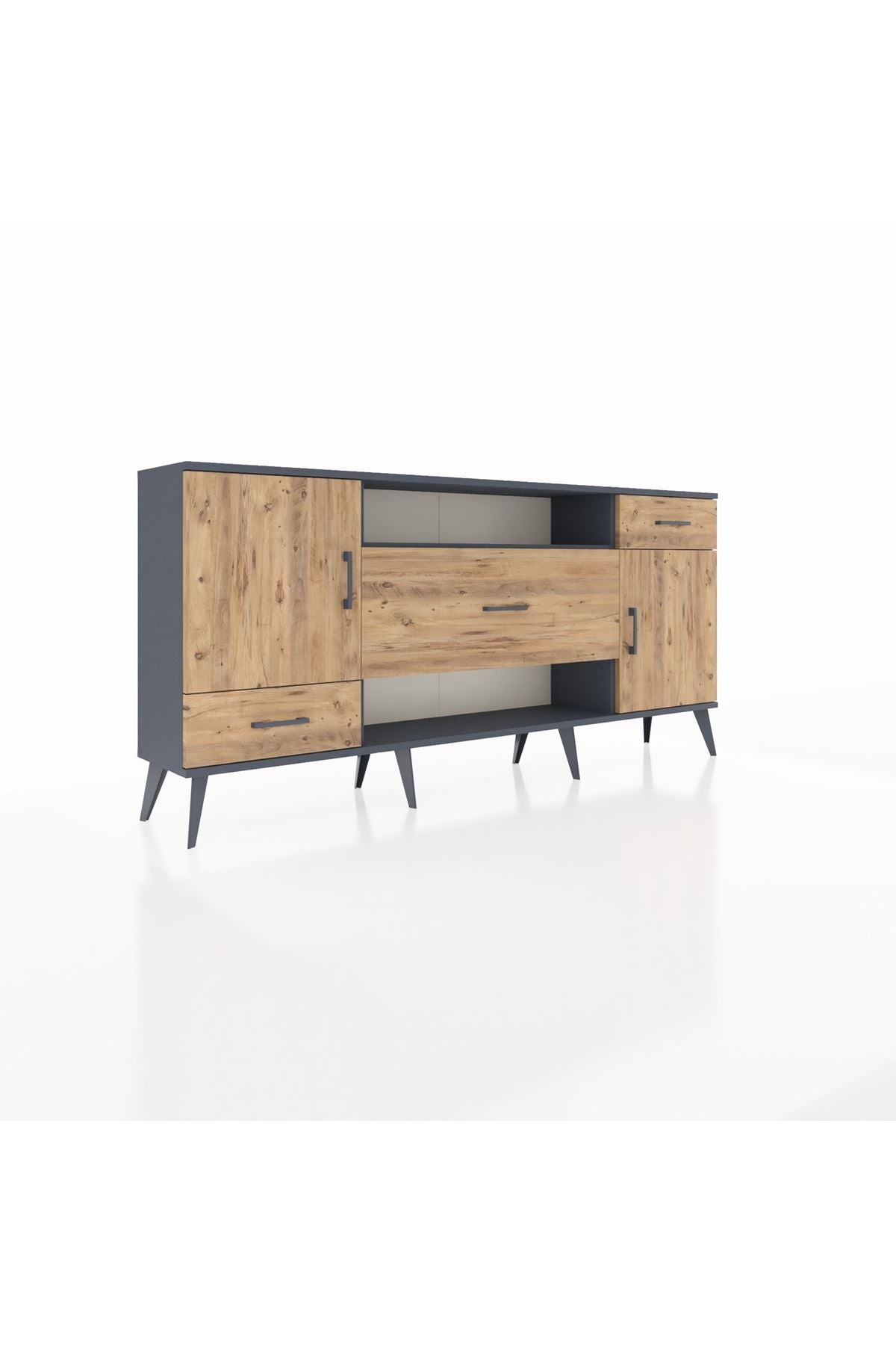 Arges Konsol 4 Raflı 3 Çekmeceli 2 Kapaklı 176x30x83 - S148M022V12A