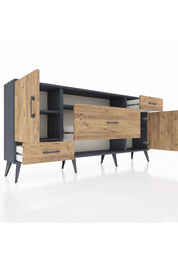 Arges Konsol 4 Raflı 3 Çekmeceli 2 Kapaklı 176x30x83 - S148M022V12A