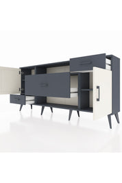 Arges Konsol 4 Raflı 3 Çekmeceli 2 Kapaklı 176x30x83 - S148M022V14A