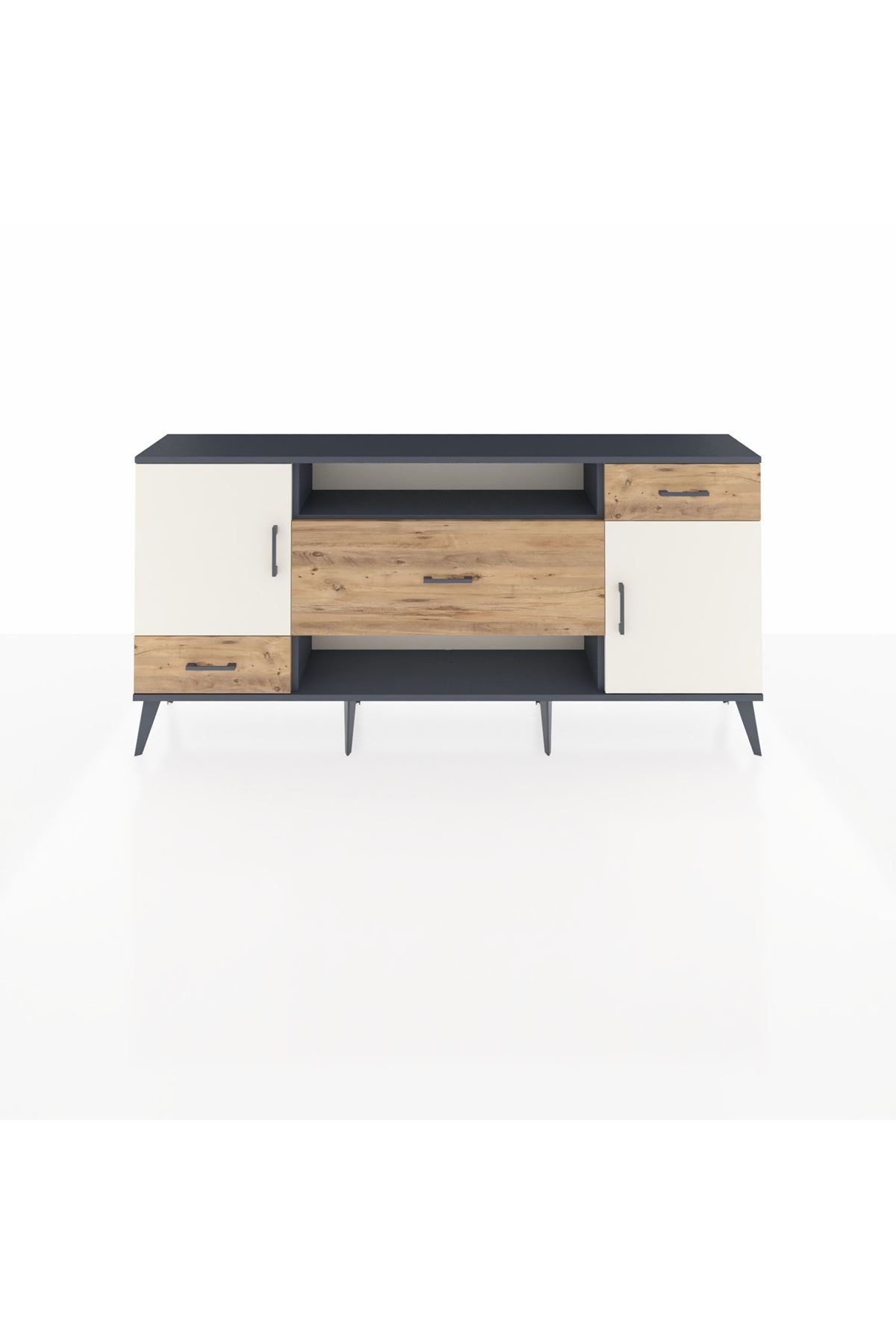 Arges Konsol 4 Raflı 3 Çekmeceli 2 Kapaklı 176x30x83 - S148M022V15A
