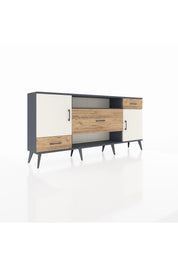 Arges Konsol 4 Raflı 3 Çekmeceli 2 Kapaklı 176x30x83 - S148M022V15A