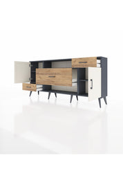 Arges Konsol 4 Raflı 3 Çekmeceli 2 Kapaklı 176x30x83 - S148M022V15A
