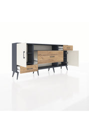 Arges Konsol 4 Raflı 3 Çekmeceli 2 Kapaklı 176x30x83 - S148M022V15A
