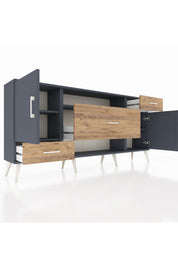 Arges Konsol 4 Raflı 3 Çekmeceli 2 Kapaklı 176x30x83 - S148M022V18A