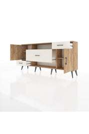 Arges Konsol 4 Raflı 3 Çekmeceli 2 Kapaklı 176x30x83 - S148M022V19A