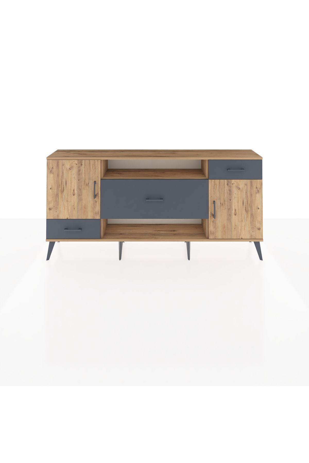 Arges Konsol 4 Raflı 3 Çekmeceli 2 Kapaklı 176x30x83 - S148M022V20A