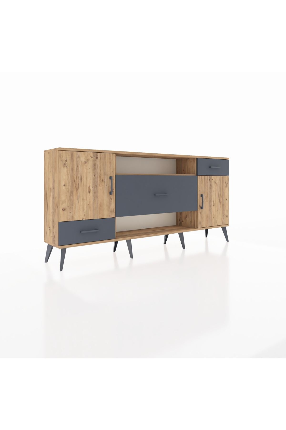 Arges Konsol 4 Raflı 3 Çekmeceli 2 Kapaklı 176x30x83 - S148M022V20A
