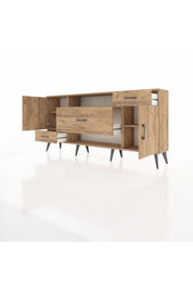 Arges Konsol 4 Raflı 3 Çekmeceli 2 Kapaklı 176x30x83 - S148M022V21A