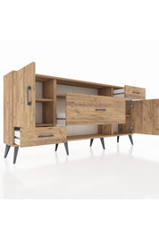 Arges Konsol 4 Raflı 3 Çekmeceli 2 Kapaklı 176x30x83 - S148M022V21A