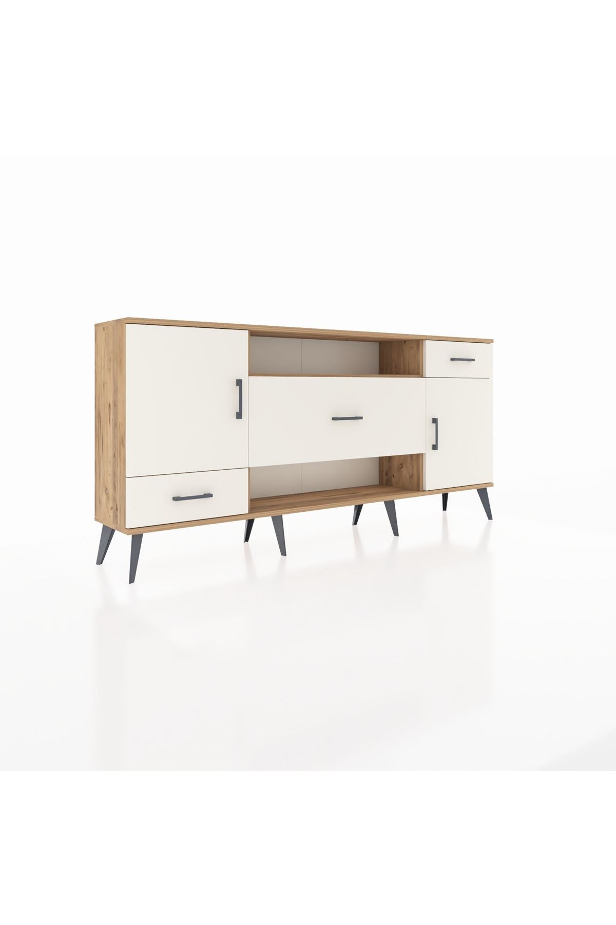 Arges Konsol 4 Raflı 3 Çekmeceli 2 Kapaklı 176x30x83 - S148M022V22A
