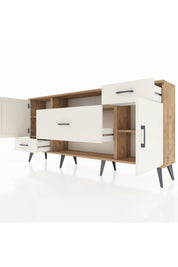 Arges Konsol 4 Raflı 3 Çekmeceli 2 Kapaklı 176x30x83 - S148M022V22A