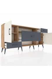 Arges Konsol 4 Raflı 3 Çekmeceli 2 Kapaklı 176x30x83 - S148M022V23A