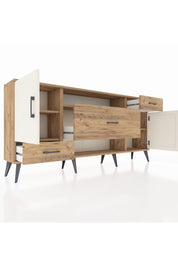 Arges Konsol 4 Raflı 3 Çekmeceli 2 Kapaklı 176x30x83 - S148M022V24A