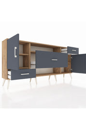 Arges Konsol 4 Raflı 3 Çekmeceli 2 Kapaklı 176x30x83 - S148M022V26A