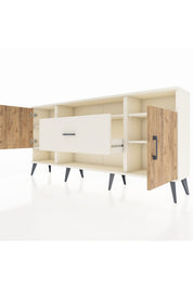 Arges Konsol 5 Raflı Tek Çekmeceli 2 Kapaklı 176x30x83 - S148M023V01A
