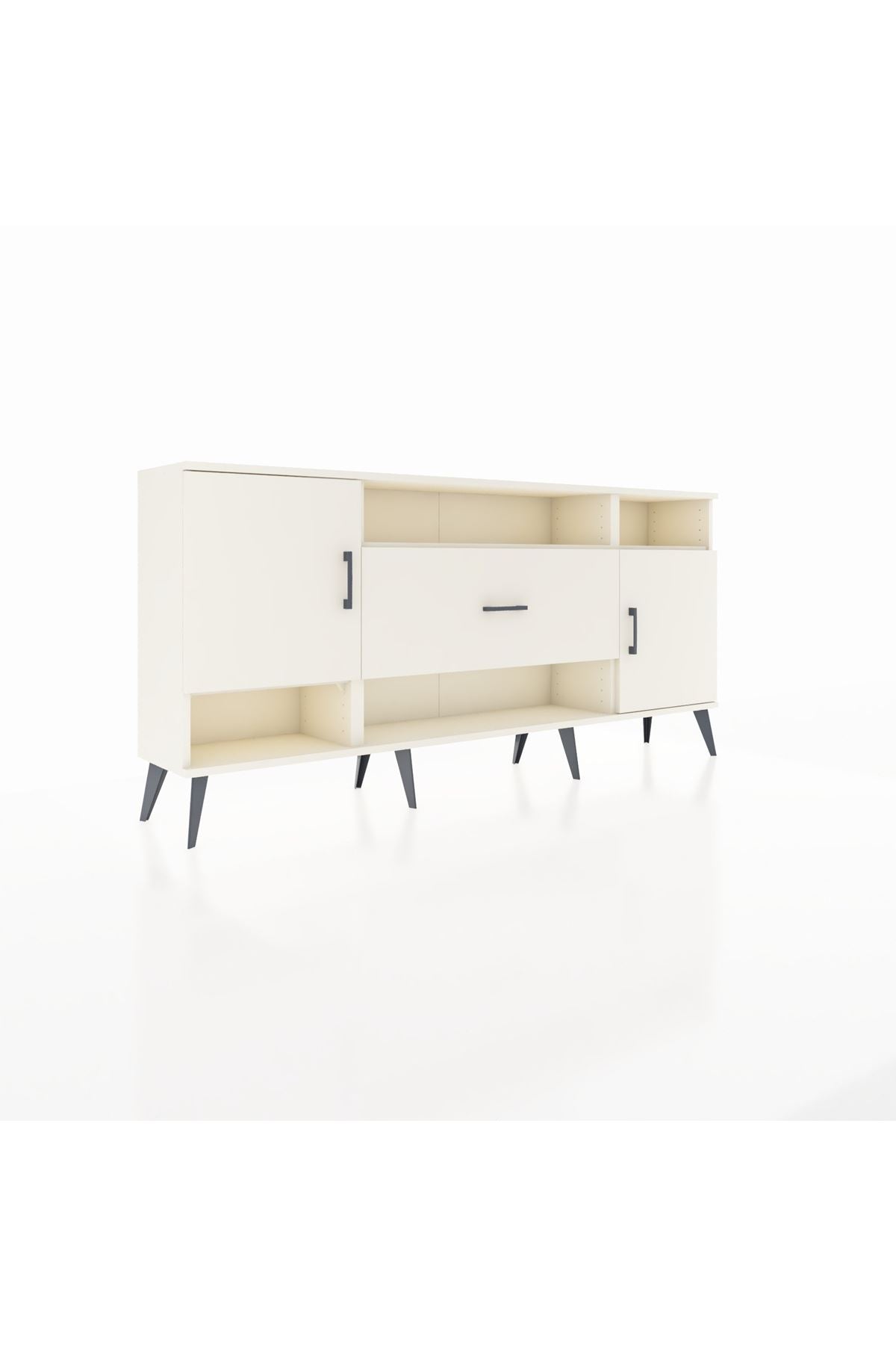 Arges Konsol 5 Raflı Tek Çekmeceli 2 Kapaklı 176x30x83 - S148M023V04A