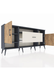 Arges Konsol 5 Raflı Tek Çekmeceli 2 Kapaklı 176x30x83 - S148M023V10A