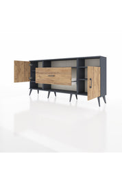 Arges Konsol 5 Raflı Tek Çekmeceli 2 Kapaklı 176x30x83 - S148M023V12A