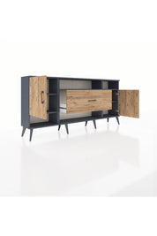 Arges Konsol 5 Raflı Tek Çekmeceli 2 Kapaklı 176x30x83 - S148M023V12A
