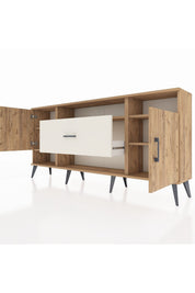 Arges Konsol 5 Raflı Tek Çekmeceli 2 Kapaklı 176x30x83 - S148M023V19A