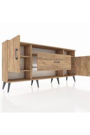 Arges Konsol 5 Raflı Tek Çekmeceli 2 Kapaklı 176x30x83 - S148M023V21A