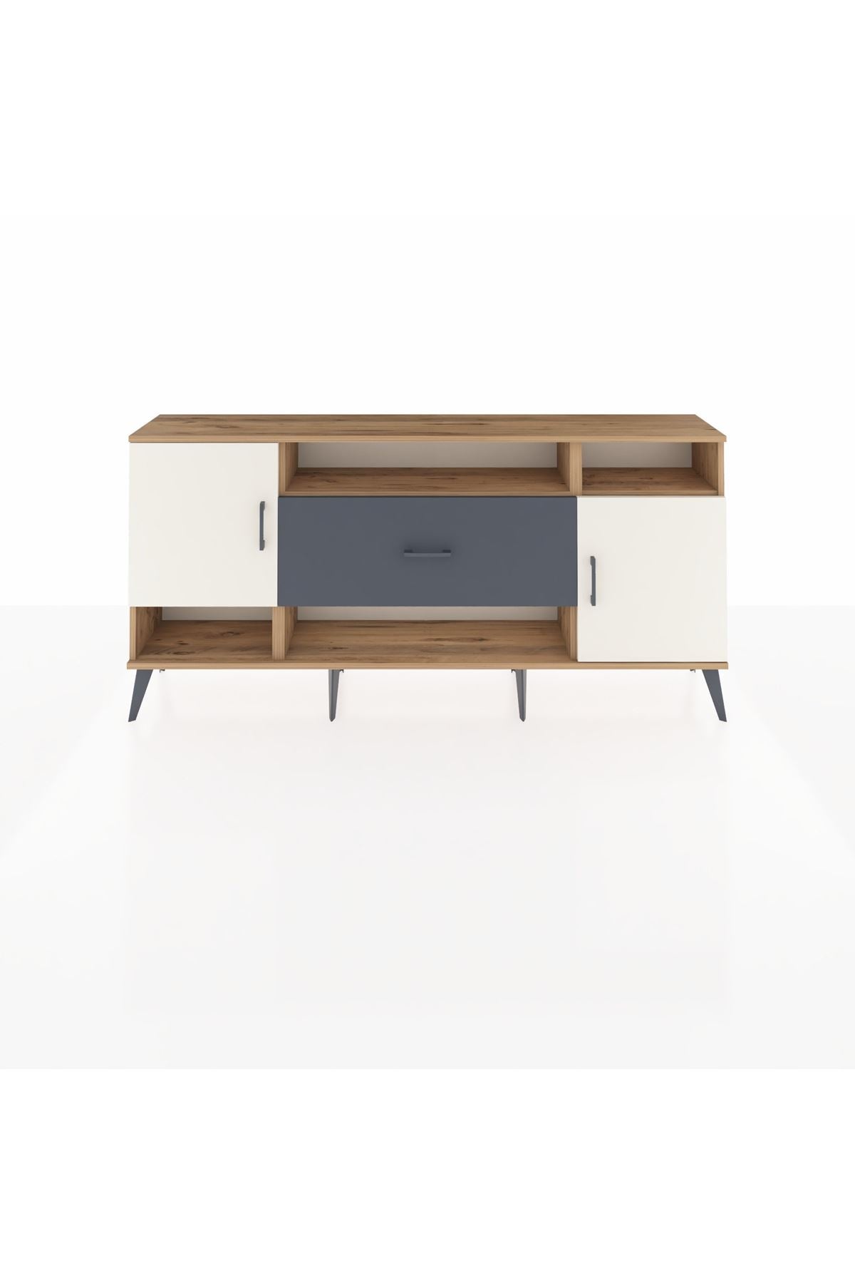 Arges Konsol 5 Raflı Tek Çekmeceli 2 Kapaklı 176x30x83 - S148M023V23A