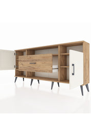 Arges Konsol 5 Raflı Tek Çekmeceli 2 Kapaklı 176x30x83 - S148M023V24A