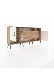 Arges Konsol 5 Raflı Tek Çekmeceli 2 Kapaklı 176x30x83 - S148M023V24A