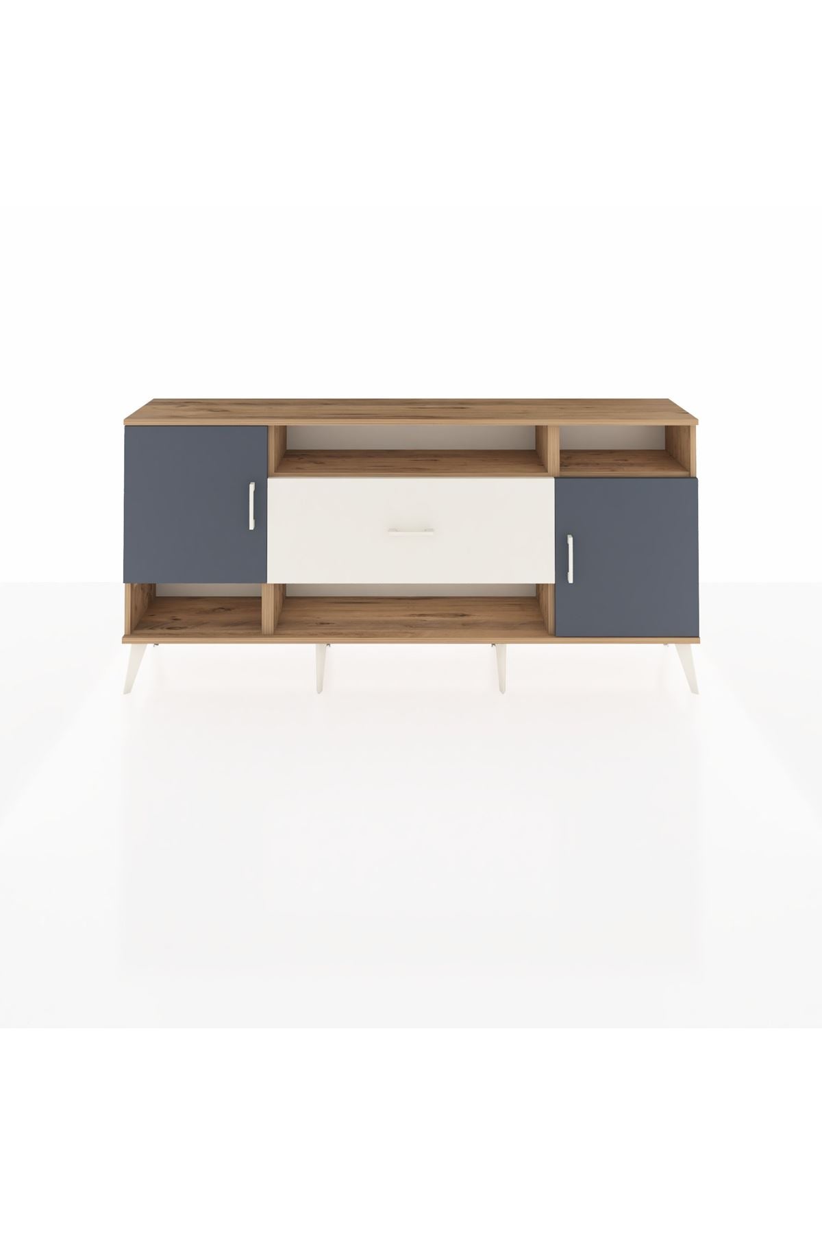 Arges Konsol 5 Raflı Tek Çekmeceli 2 Kapaklı 176x30x83 - S148M023V25A